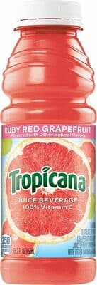 Ruby red grapefruit juice drink