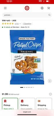 Pretzel Crisps Original Deli Style
