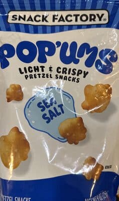Sea Salt Pop'ums Light & Crispy Pretzel Snacks