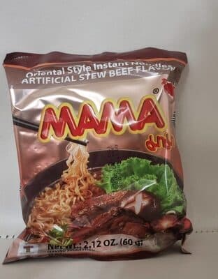 Oriental Style Instant Noodles Artificial Stew Beef Flavor