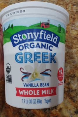 Organic Greek Vanilla Bean Whole Milk Yogurt