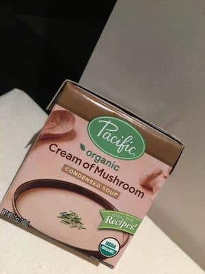 Organic cream of mushroom condensed soup