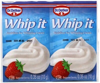 Dr.oetker, whip it, stabilizer for whipping cream