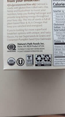 Qi'a Gluten-Free Oatmeal – Creamy Coconut