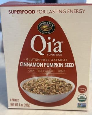 Qi'a Gluten-Free Oatmeal – Cinnamon Pumpkin Seed
