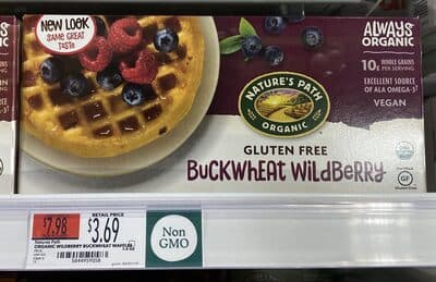 Buckwheat waffles wildberries