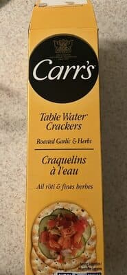 TABLE WATER CRACKERS ROASTED GARLIC & HERBS