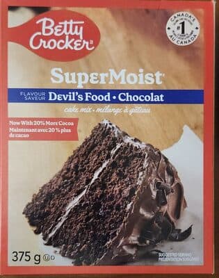 SuperMoist Devil's Food Flavour cake mix