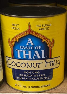 A taste of thai, coconut milk