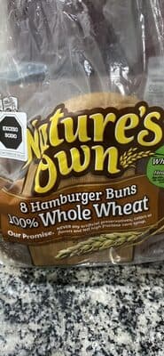 Hamburger Buns 100% Whole Wheat