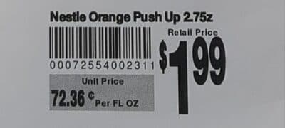 Nestle Orange Push up 2.75 Oz