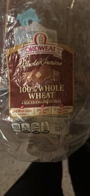 100% Whole Wheat 6 Sliced English Muffins