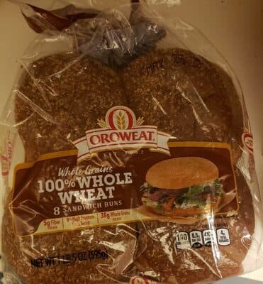 100% Whole Wheat Buns