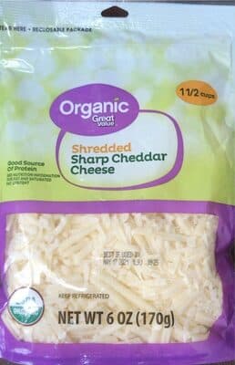Shredded sharp cheddar cheese