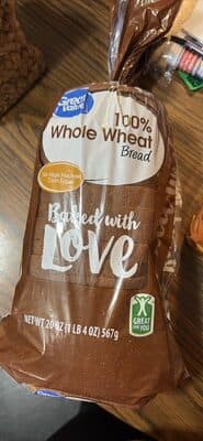 100% Whole Wheat Round Top Bread