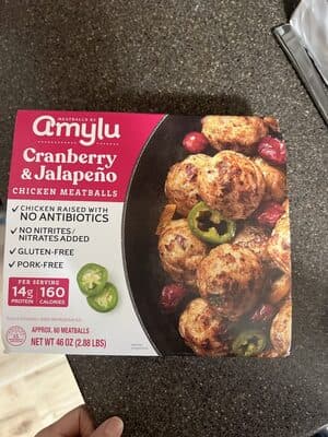 Cranberry & Jalapeño Chicken Meatballs