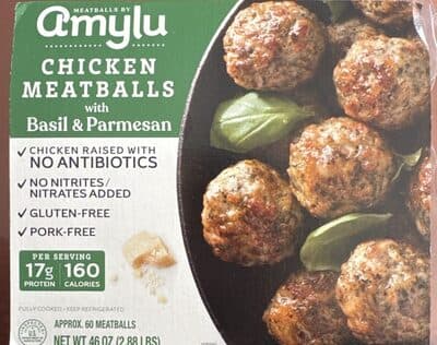 CHICKEN MEATBALLS with Basil & Parmesan