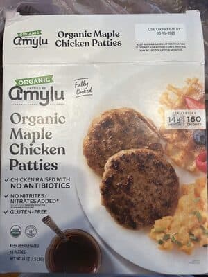 Organic Maple Chicken Patties