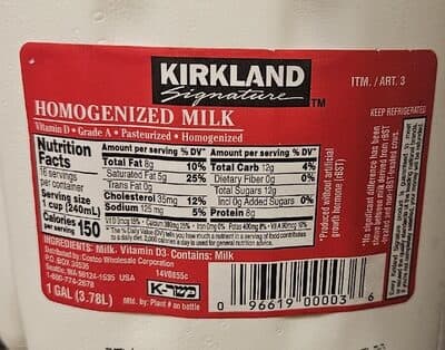 HOMOGENIZED MILK