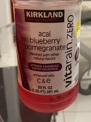 Açaí Blueberry Pomegranate Flavored with other natural flavors Vitamin-enhanced Water Beverage