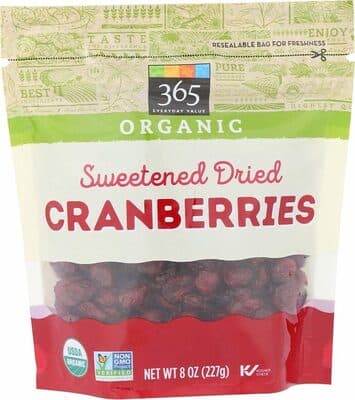 Organic Cranberries Sweetened
