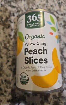 Organic Yellow Cling Peach Slices