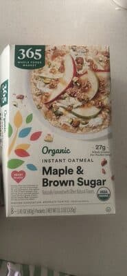 Organic Instant Oatmeal Maple & Brown Sugar