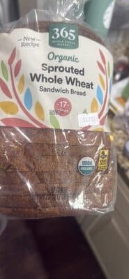 Sprouted Whole Wheat Sandwich Bread