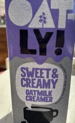 Sweet and creamy oat milk creamer