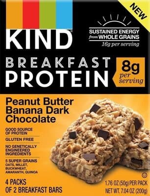 Breakfast Bar Peanut Butter Banana Dark Chocolate
