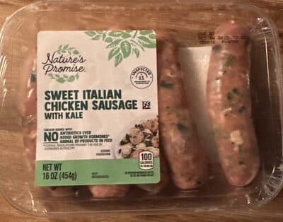 Sweet Italian Chicken Sausage with Kale