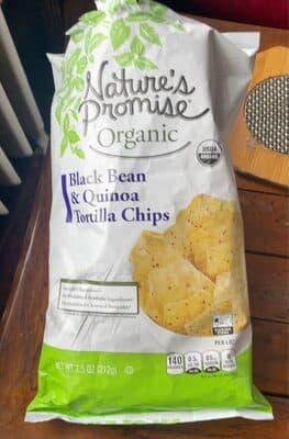 Black bean and quinoa tortilla chips