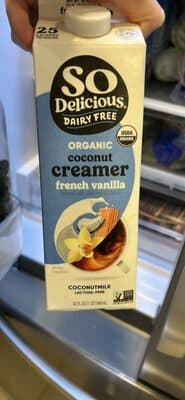 Vanilla coconut creamer french vanilla