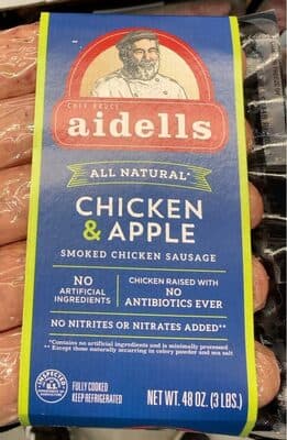 CHICKEN & APPLE SMOKED CHICKEN SAUSAGE