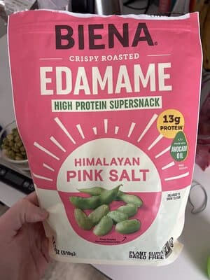 Crispy Roasted Edamame Himalayan Pink Salt Flavored