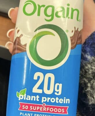 plant protein shake creamy chocolate flavored