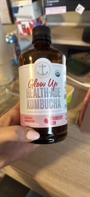 Glow Up Health-Ade Kombucha Strawberry Glow Flavor