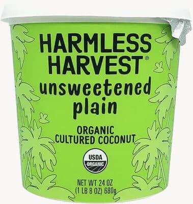 unsweetened plain organic cultured coconut