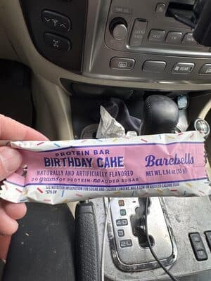 Protein Bar Birthday Cake