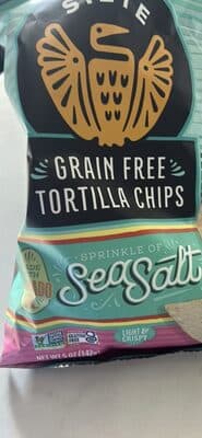 Grain Free Tortilla Chips Sprinkle of Sea Salt