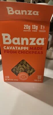Cavatappi made from chickpeas