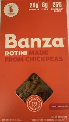 Rotini Made from Chickpeas