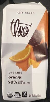 Theo, dark chocolate, orange