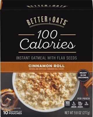 100 Calorie Quick Cooking Oatmeal Cinnamon Roll