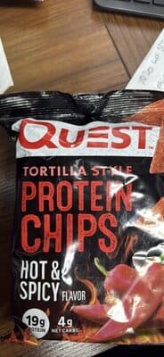 Tortilla Style Protein Chips Spicy Flavored