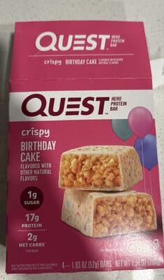 CRISPY BIRTHDAY CAKE FLAVORED PROTEIN BAR