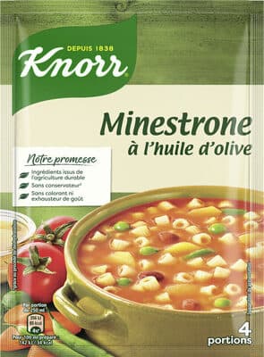 Knorr Soupe Minestrone à l'Huile d'Olive 104g 4 Portions