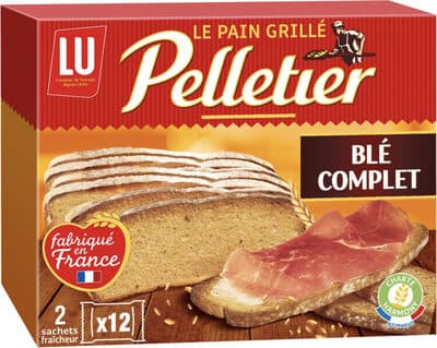 Pain grillé de campagne à la farine complète de blé