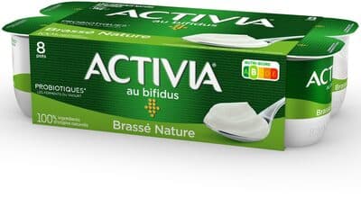 Activia bifidus brasse nature 125 g x 8