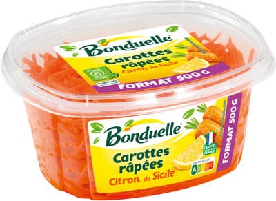 SALADE DE CAROTTES RAPÉES AU CITRON ASSAISONNÉE